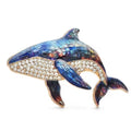🐋 Whale Rhinestone Brooch – Elegant Ocean-Inspired Pin